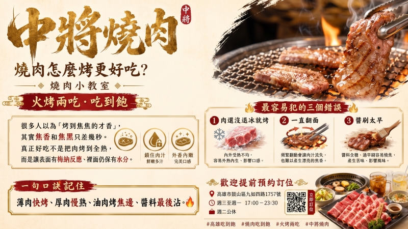 【燒肉小學堂】燒肉怎麼烤更好吃?避開這三個NG行為,你也是烤肉達人!